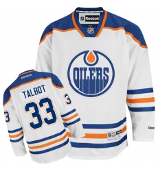 Men's Reebok Edmonton Oilers #33 Cam Talbot Authentic White Away NHL Jersey