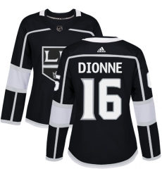 Women's Adidas Los Angeles Kings #16 Marcel Dionne Authentic Black Home NHL Jersey