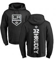 NHL Adidas Los Angeles Kings #32 Kelly Hrudey Black Backer Pullover Hoodie
