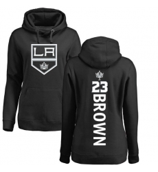 NHL Women's Adidas Los Angeles Kings #23 Dustin Brown Black Backer Pullover Hoodie