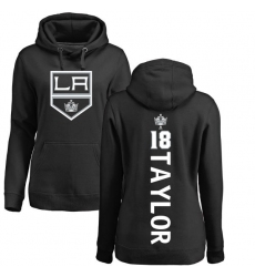 NHL Women's Adidas Los Angeles Kings #18 Dave Taylor Black Backer Pullover Hoodie