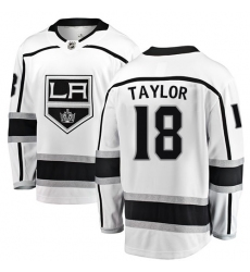 Youth Los Angeles Kings #18 Dave Taylor Authentic White Away Fanatics Branded Breakaway NHL Jersey