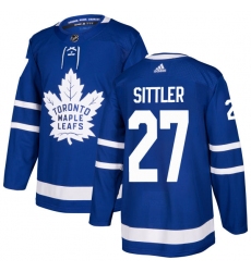 Men's Adidas Toronto Maple Leafs #27 Darryl Sittler Premier Royal Blue Home NHL Jersey