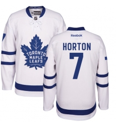 Youth Reebok Toronto Maple Leafs #7 Tim Horton Authentic White Away NHL Jersey