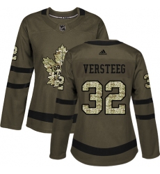 Women's Adidas Toronto Maple Leafs #32 Kris Versteeg Authentic Green Salute to Service NHL Jersey