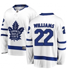 Youth Toronto Maple Leafs #22 Tiger Williams Fanatics Branded White Away Breakaway NHL Jersey