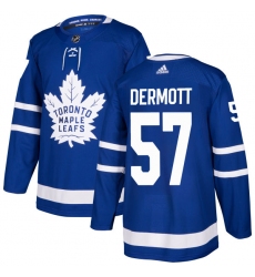 Men's Adidas Toronto Maple Leafs #57 Travis Dermott Premier Royal Blue Home NHL Jersey