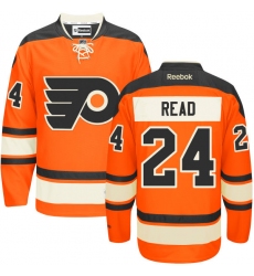 Men's Reebok Philadelphia Flyers #24 Matt Read Authentic Orange New Third NHL Jersey