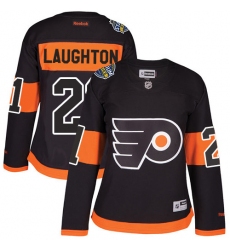 Women's Reebok Philadelphia Flyers #21 Scott Laughton Authentic Black 2017 Stadium Series NHL Jersey