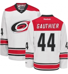 Women's Reebok Carolina Hurricanes #44 Julien Gauthier Authentic White Away NHL Jersey
