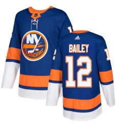 Men's Adidas New York Islanders #12 Josh Bailey Premier Royal Blue Home NHL Jersey