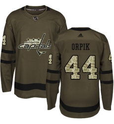 Men's Adidas Washington Capitals #44 Brooks Orpik Authentic Green Salute to Service NHL Jersey