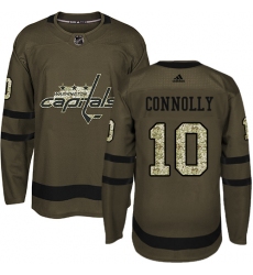 Men's Adidas Washington Capitals #10 Brett Connolly Premier Green Salute to Service NHL Jersey