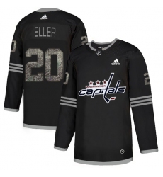 Men's Adidas Washington Capitals #20 Lars Eller Black 1 Authentic Classic Stitched NHL Jersey
