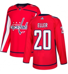 Youth Adidas Washington Capitals #20 Lars Eller Premier Red Home NHL Jersey