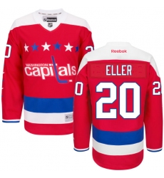 Youth Reebok Washington Capitals #20 Lars Eller Authentic Red Third NHL Jersey