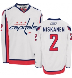 Women's Reebok Washington Capitals #2 Matt Niskanen Authentic White Away NHL Jersey