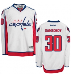Women's Reebok Washington Capitals #30 Ilya Samsonov Authentic White Away NHL Jersey