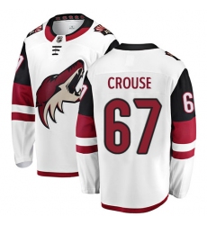 Men's Arizona Coyotes #67 Lawson Crouse Fanatics Branded White Away Breakaway NHL Jersey