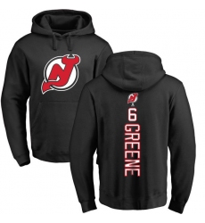 NHL Adidas New Jersey Devils #6 Andy Greene Black Backer Pullover Hoodie
