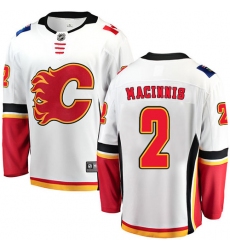Men's Calgary Flames #2 Al MacInnis Fanatics Branded White Away Breakaway NHL Jersey