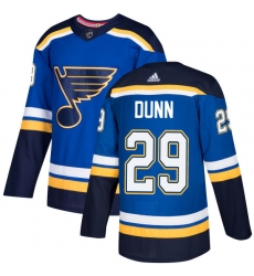 Men's Adidas St. Louis Blues #29 Vince Dunn Premier Royal Blue Home NHL Jersey