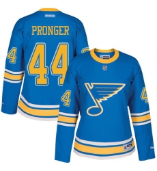 Women's Reebok St. Louis Blues #44 Chris Pronger Authentic Blue 2017 Winter Classic NHL Jersey