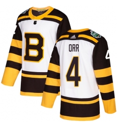 Youth Adidas Boston Bruins #4 Bobby Orr Authentic White 2019 Winter Classic NHL Jersey