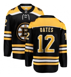 Youth Boston Bruins #12 Adam Oates Authentic Black Home Fanatics Branded Breakaway NHL Jersey