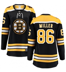 Women's Boston Bruins #86 Kevan Miller Authentic Black Home Fanatics Branded Breakaway NHL Jersey