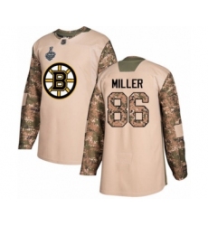 Youth Boston Bruins #86 Kevan Miller Authentic Camo Veterans Day Practice 2019 Stanley Cup Final Bound Hockey Jersey