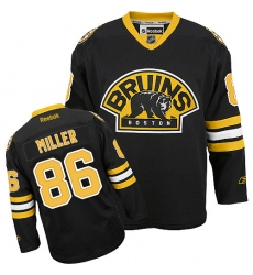 Youth Reebok Boston Bruins #86 Kevan Miller Authentic Black Third NHL Jersey