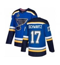 Youth St. Louis Blues #17 Jaden Schwartz Premier Royal Blue Home 2019 Stanley Cup Final Bound Hockey Jersey