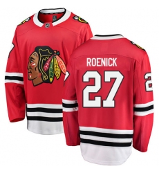 Men's Chicago Blackhawks #27 Jeremy Roenick Fanatics Branded Red Home Breakaway NHL Jersey