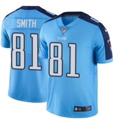 Youth Nike Tennessee Titans #81 Jonnu Smith Light Blue Team Color Vapor Untouchable Limited Player NFL Jersey