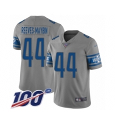 Youth Detroit Lions #44 Jalen Reeves-Maybin Limited Gray Inverted Legend 100th Season Football Jersey
