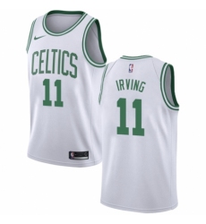 Men's Nike Boston Celtics #11 Kyrie Irving Authentic White NBA Jersey - Association Edition