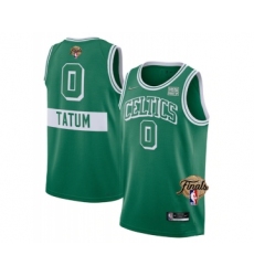Men's Boston Celtics #0 Jayson Tatum 2022 Green NBA Finals Stitched Jersey