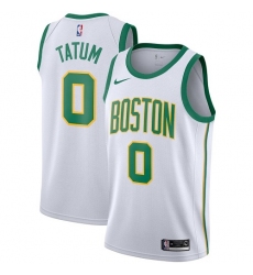 Men's Nike Boston Celtics #0 Jayson Tatum Swingman White NBA Jersey - City Edition