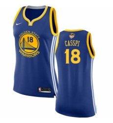 Women's Nike Golden State Warriors #18 Omri Casspi Swingman Royal Blue Road 2018 NBA Finals Bound NBA Jersey - Icon Edition