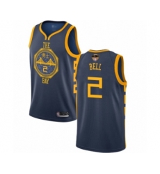 Women's Golden State Warriors #2 Jordan Bell Swingman Navy Blue Basketball 2019 Basketball Finals Bound Jersey - City Edition