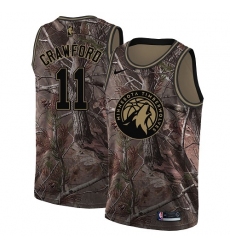 Youth Nike Minnesota Timberwolves #11 Jamal Crawford Swingman Camo Realtree Collection NBA Jersey