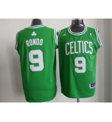 Celtics #9 Rajon Rondo Stitched Green White Number NBA Jersey