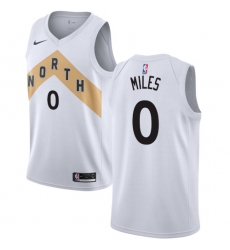 Women's Nike Toronto Raptors #0 C.J. Miles Swingman White NBA Jersey - City Edition