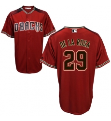 Men's Majestic Arizona Diamondbacks #29 Jorge De La Rosa Replica Red/Brick Alternate Cool Base MLB Jersey