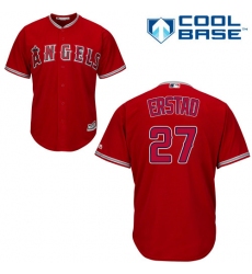 Men's Majestic Los Angeles Angels of Anaheim #27 Darin Erstad Replica Red Alternate Cool Base MLB Jersey