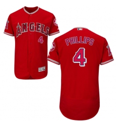 Men's Majestic Los Angeles Angels of Anaheim #4 Brandon Phillips Red Alternate Flexbase Authentic Collection MLB Jersey