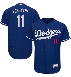 Men's Majestic Los Angeles Dodgers #11 Logan Forsythe Royal Blue Flexbase Authentic Collection MLB Jersey