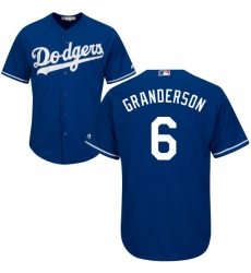 Youth Majestic Los Angeles Dodgers #6 Curtis Granderson Replica Royal Blue Alternate Cool Base MLB Jersey