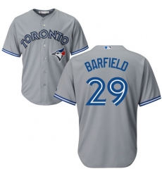 Youth Majestic Toronto Blue Jays #29 Jesse Barfield Authentic Grey Road MLB Jersey